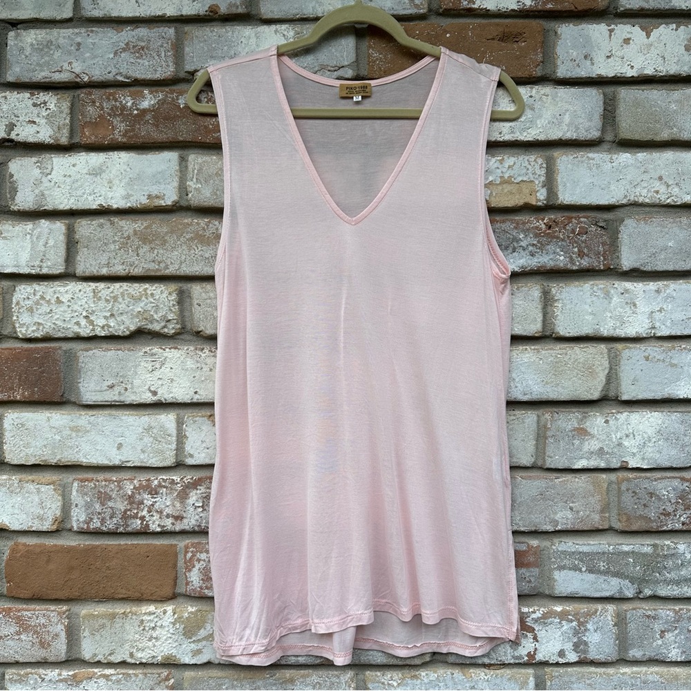 Piko 1988 Pink Bamboo Sleeveless Top